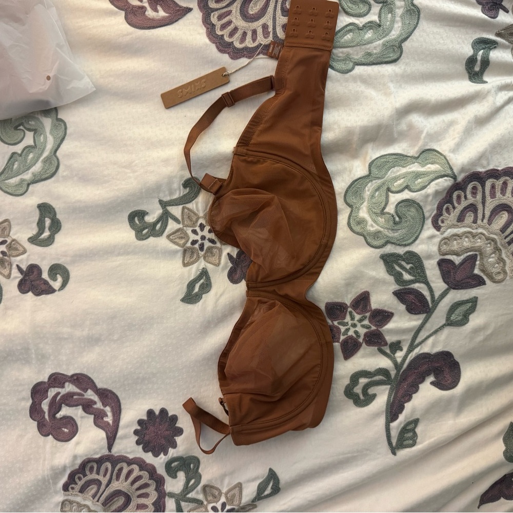 SKIMS Tan Mesh Underwire Bra